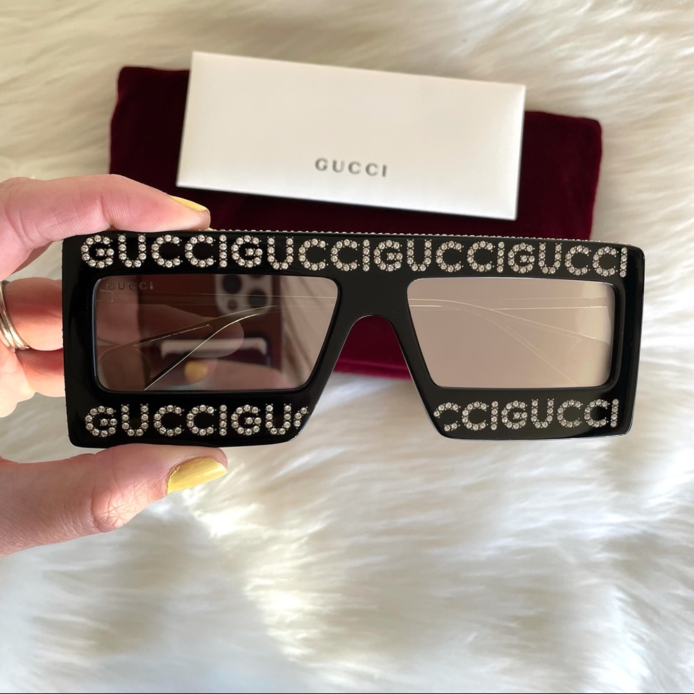 NWT Gucci Hollywood Forever Rectangle Sunglasses
